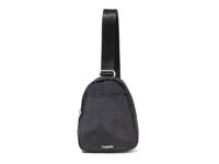 Double Zip Mini Sling Crossbody Bag Black view