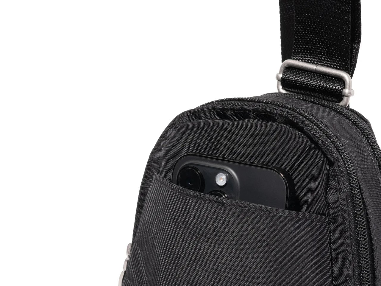 Double Zip Mini Sling Crossbody Bag