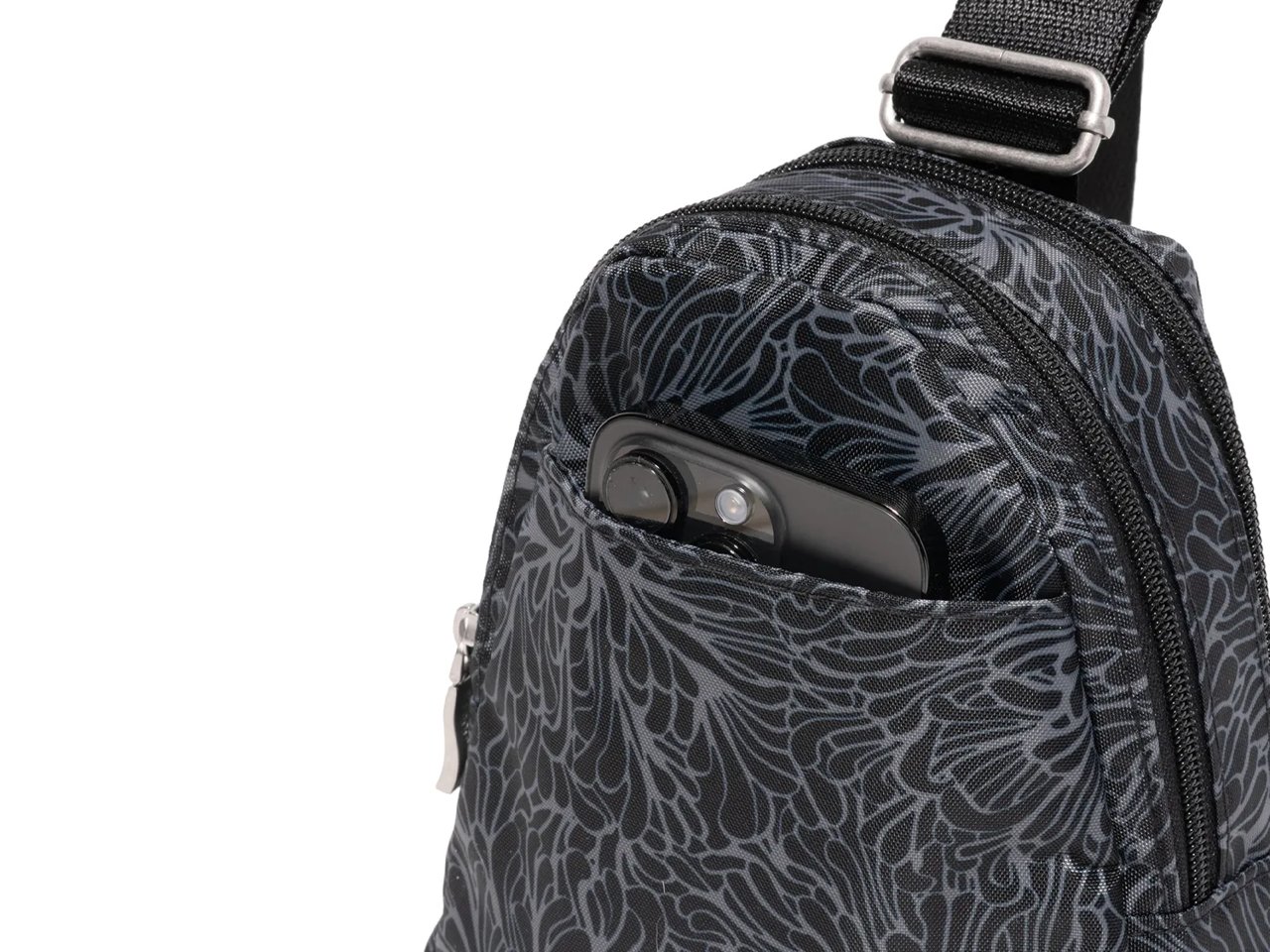 Double Zip Mini Sling Crossbody Bag