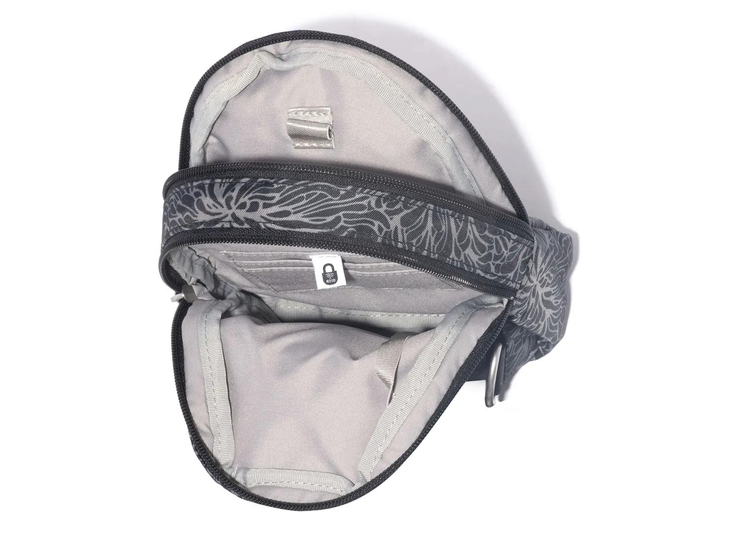 Double Zip Mini Sling Crossbody Bag