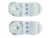 Geo Fairisle Women's Slipper Socks Light Blue view