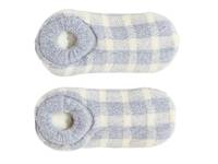 Buffalo Check Women's Slipper Socks Light Blue view