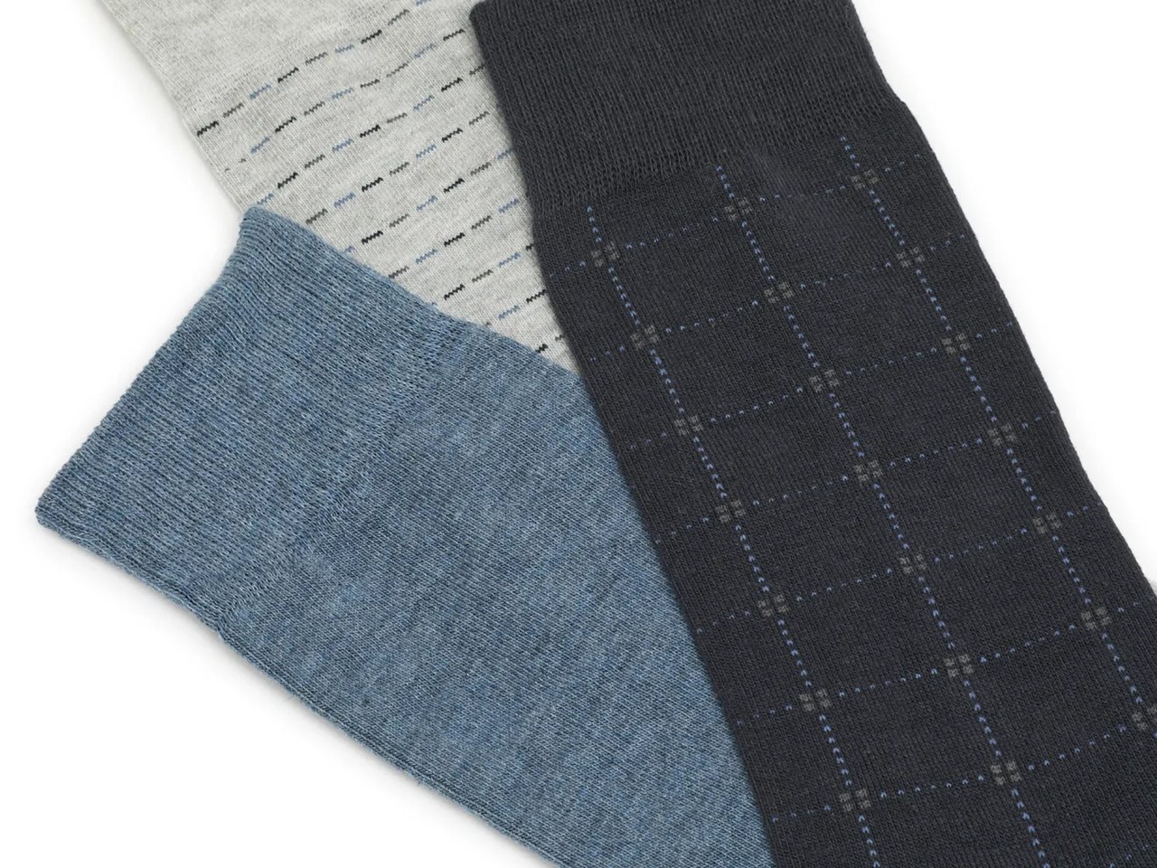 Plaid Dress Men's Crew Socks - 3 Pack