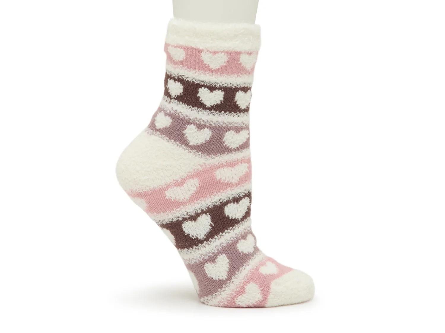 Fireside Heart Crew Socks In Multicolor