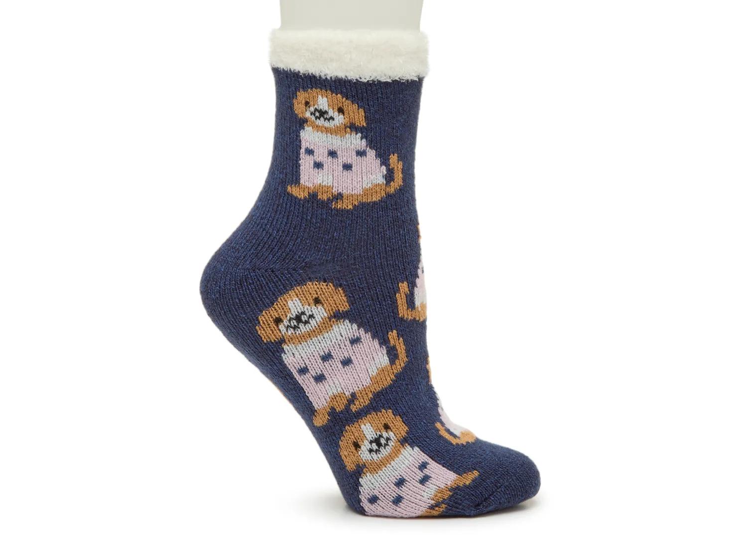 Fireside Dog Sweater Crew Socks In Multicolor