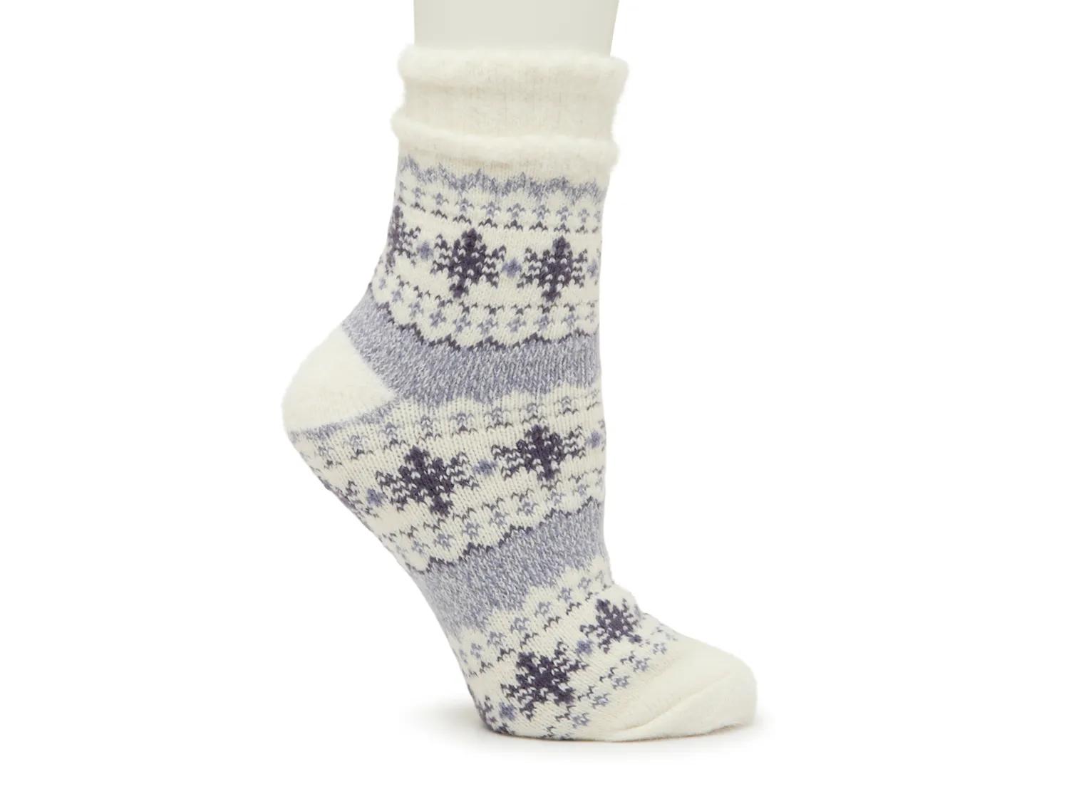 Fireside Snowflake Crew Socks In Blue