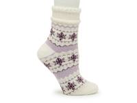 Snowflake Women's Crew Socks Black view