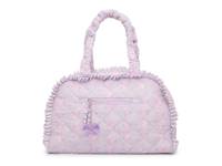 Floral Quilted Duffle Bag Purple view