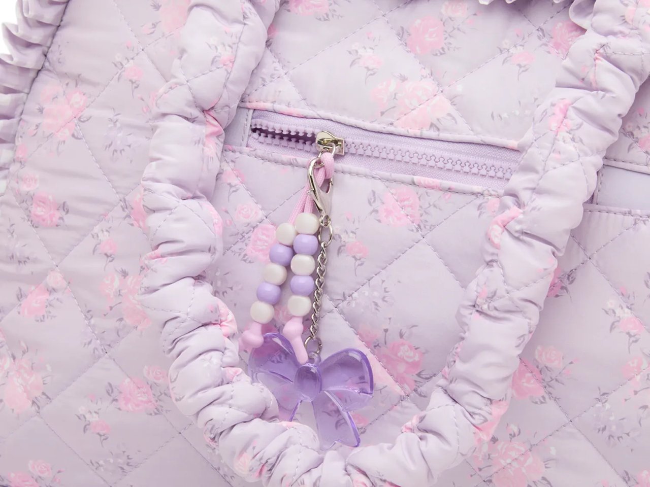 Floral Quilted Duffle Bag