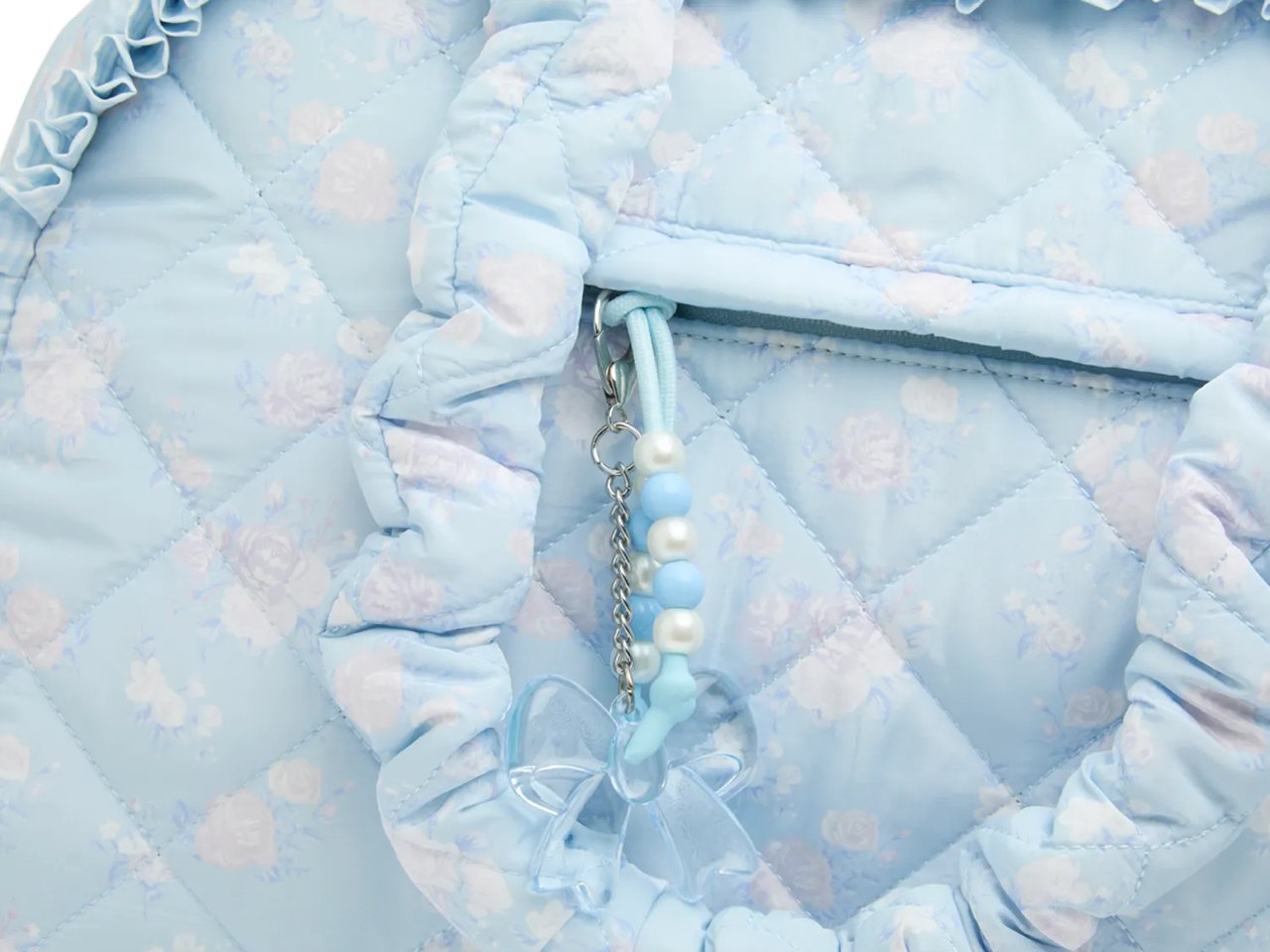 Floral Quilted Duffle Bag