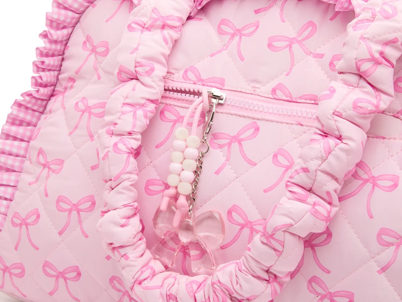 Bow Quilted Duffle Bag