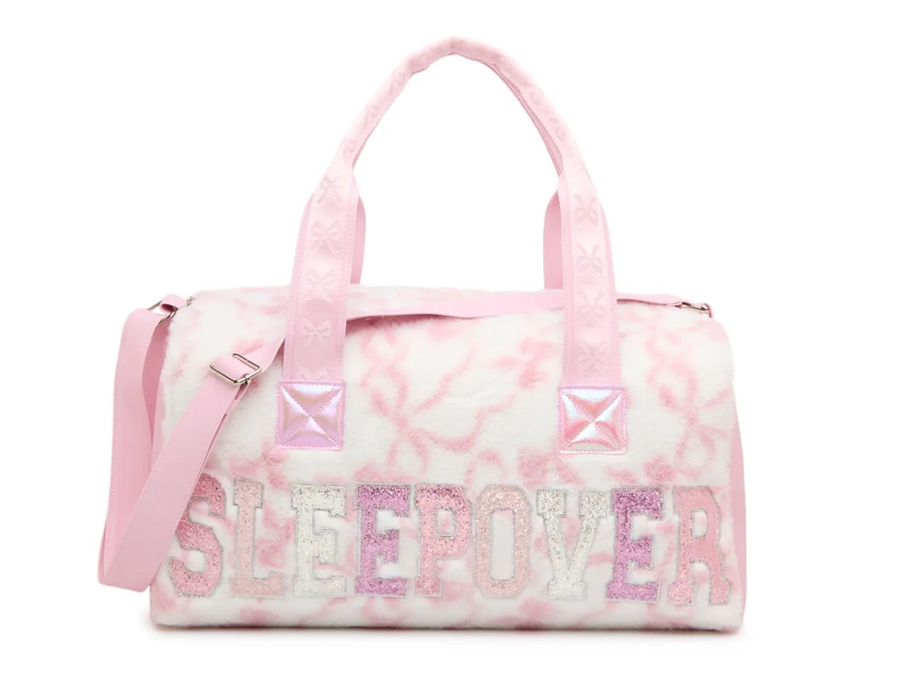 Sleepover Plush Ribbon Duffle Bag