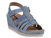 Yuna Wedge Sandal Blue view