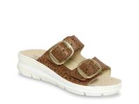 Mosaic II Wedge Sandal Tobacco Brown Leather view