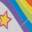 Classic Lace High-Top Sneaker - Kids' White/Rainbow view