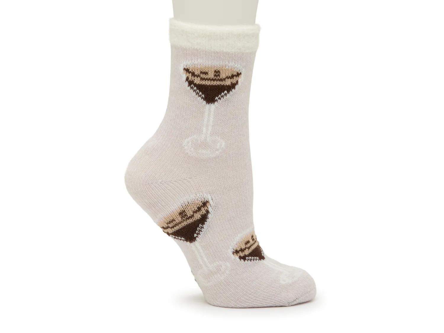 Fireside Espresso Martini Crew Socks In Lavender