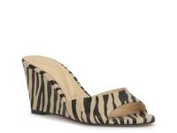 Bolir Wedge Sandal Off White/Black Animal Print view
