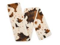 Faux Fur Scarf Brown/White Cow Print view