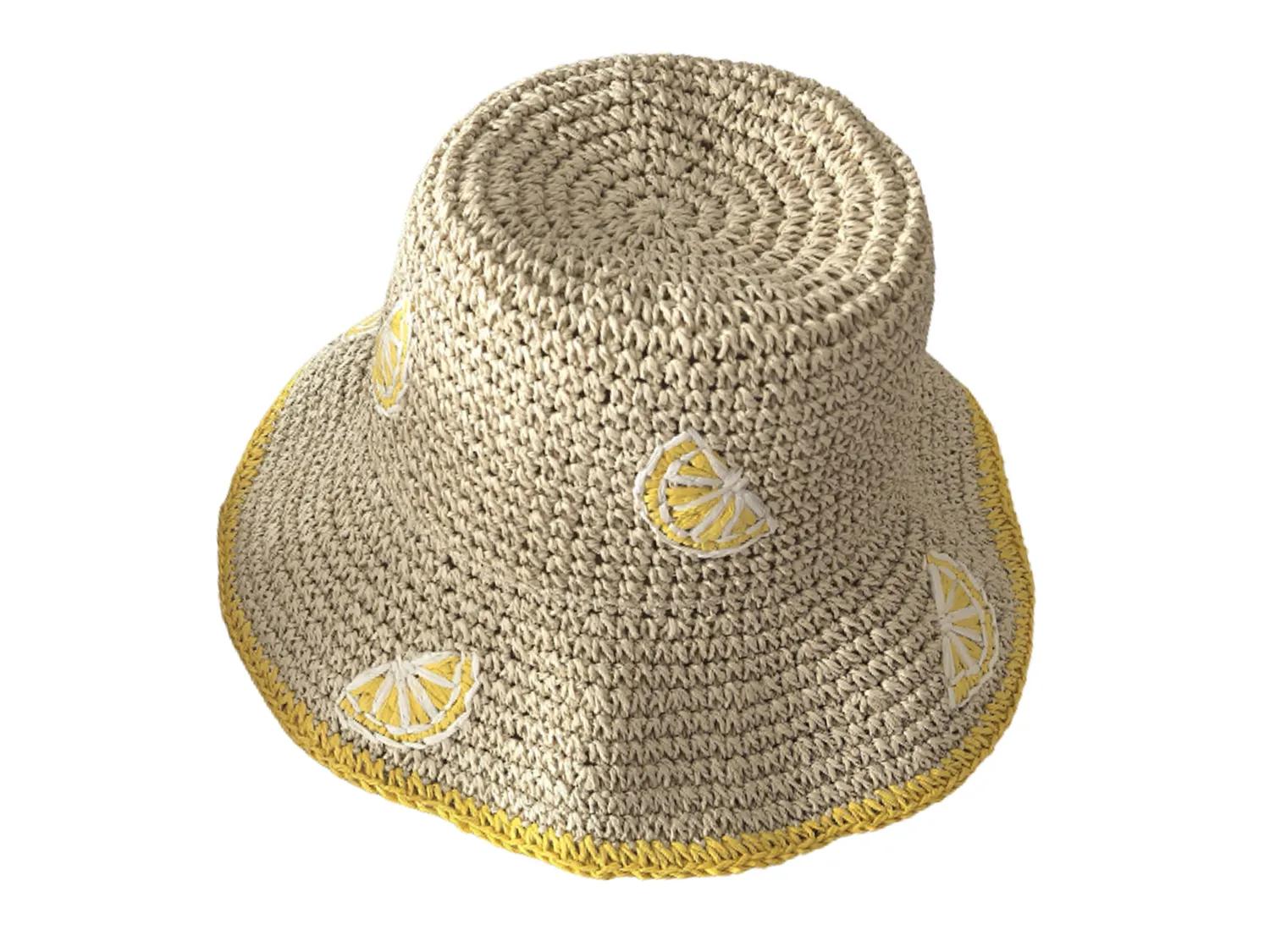 Marcus Adler New York Womens Boho Black Floral Scarf Straw Bucket Sun Hat Marcus Adler Straw Sun Hat - Free Shipping | DSW main image 2