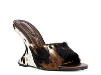 Vasa Wedge Sandal Brown Cow Print view