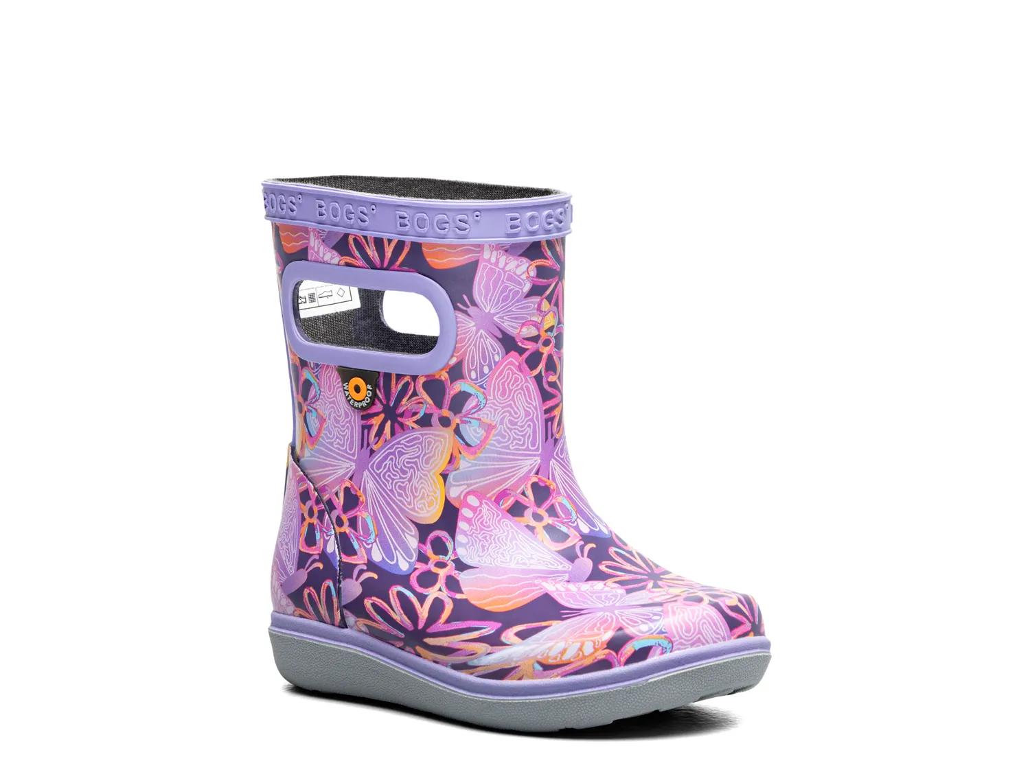Bogs Skipper Ii Solar Butterfly Rain Boot Kids' In Purple/multicolor