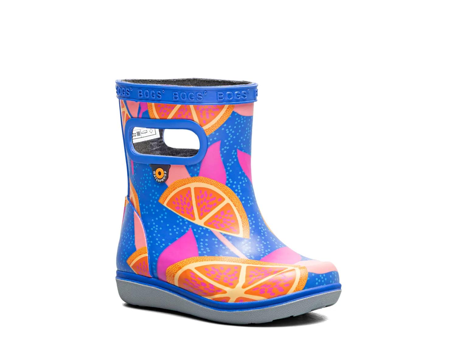 Bogs Skipper Ii Summer Fruit Rain Boot Kids' In Blue/multicolor