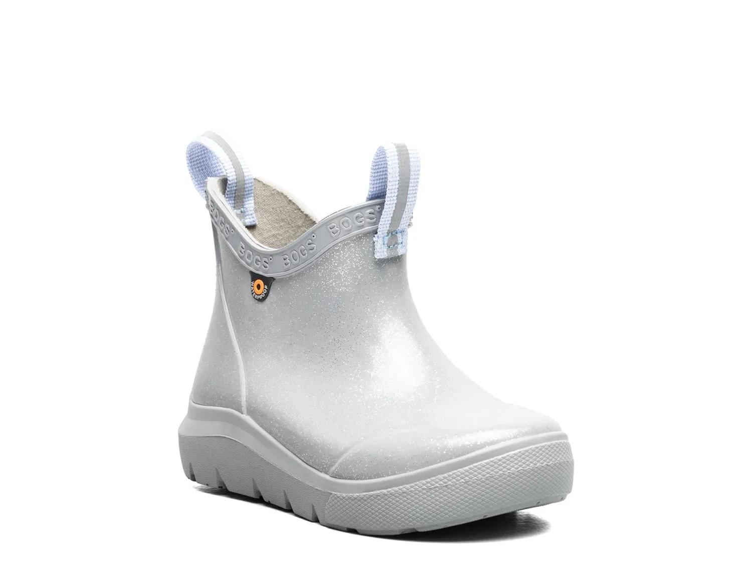 Bogs Skyline Glitter Chelsea Rain Boot Kids' In Silver Metallic