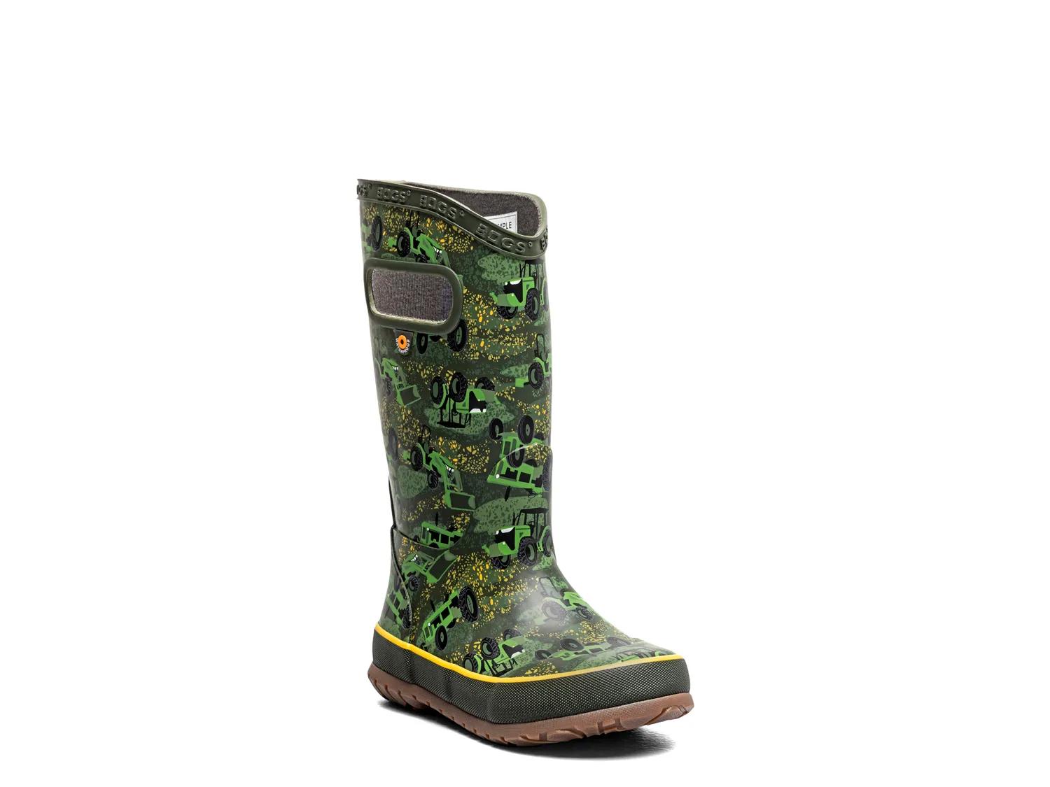 Bogs Tractor Time Rain Boot Kids' In Dark Green Multicolor