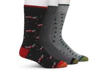 Holiday Truck Men's Crew Socks - 3 Pack Multicolor view