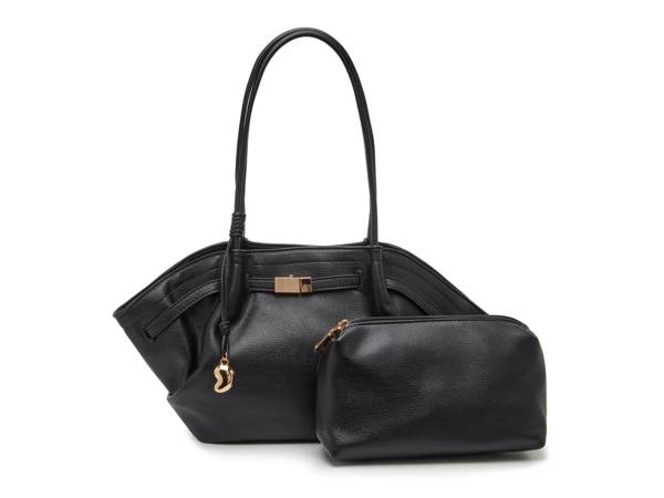 Featuring a black tote bag from Kelly & Katie.