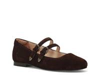 Carson Mary Jane Flat Chocolate Suede view