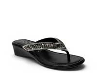 Gavin Wedge Sandal Black view