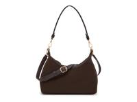 Faux Suede Shoulder Bag Chocolate view