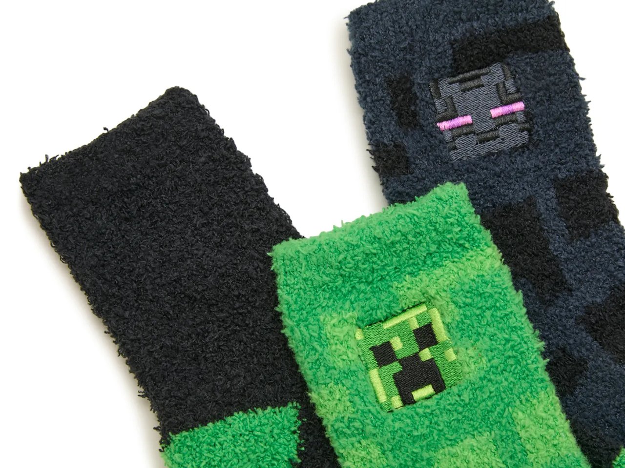 Minecraft Cozy Kids' Crew Socks - 3 Pack