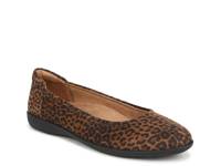 Flexy Ballet Flat Brown Leopard Print Suede view