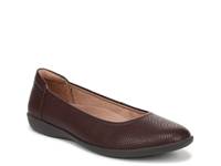 Flexy Ballet Flat Red Snake Print Synthetic view