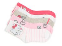 Hello Kitty Stripe Kids' Crew Socks - 5 Pack Multicolor view
