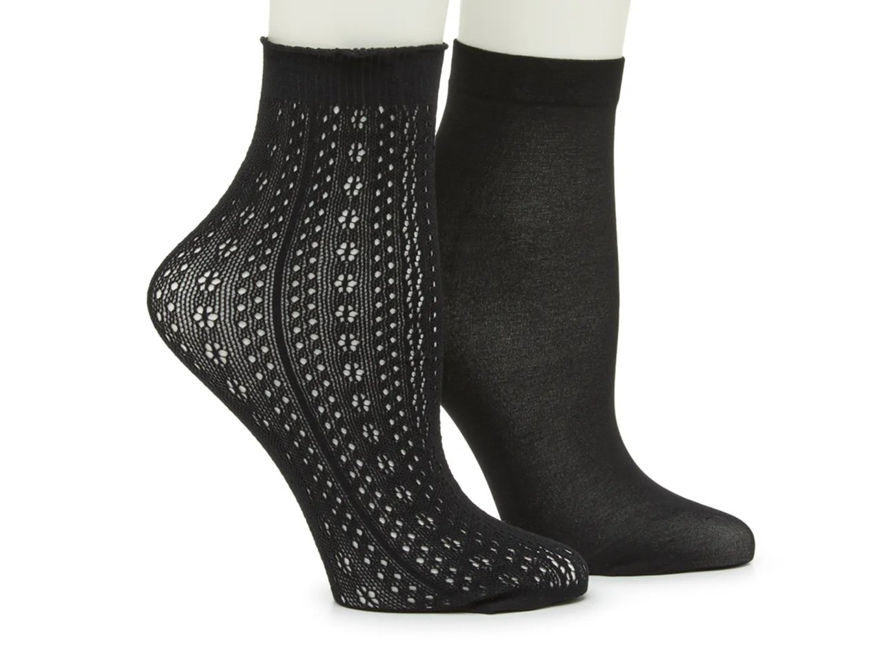 Pointelle Lace Women's Ankle Socks - 2 Pack