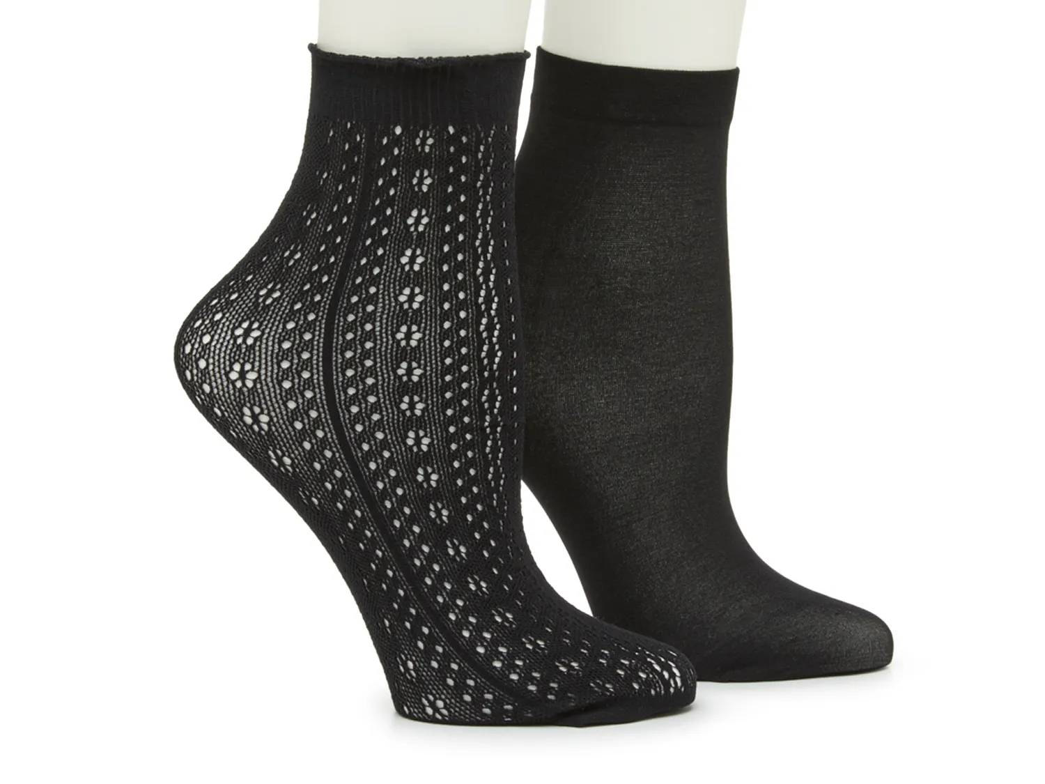 Pointelle Lace Women's Ankle Socks - 2 Pack