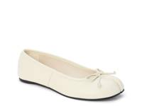 Mason Split Toe Ballet Flat Ivory Leather view