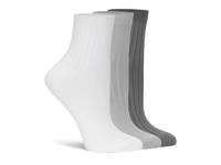 Powder Rib Women's Ankle Socks - 3 Pack Grey view