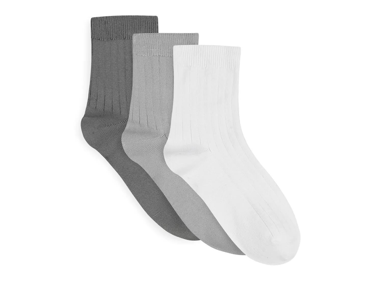 Powder Rib Women's Ankle Socks - 3 Pack