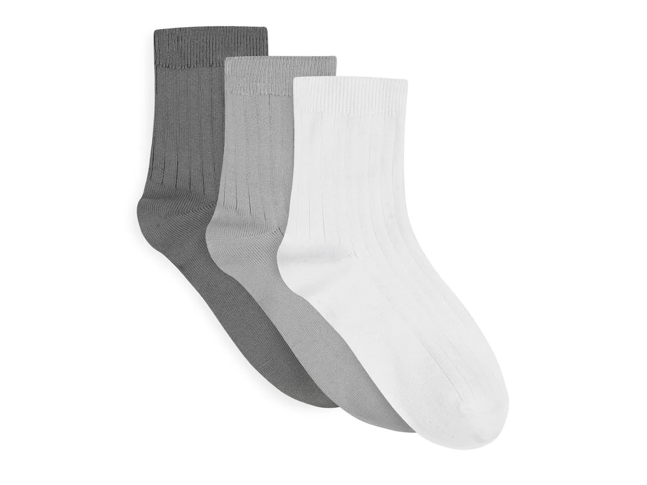 Powder Rib Women's Ankle Socks - 3 Pack