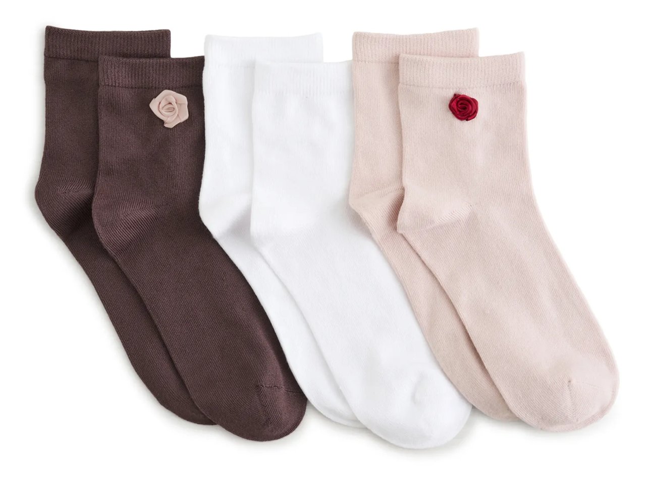 Powder Rosy Women's Quarter Socks - 3 Pack