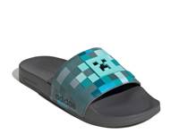 Minecraft Adilette Shower Slide Sandal - Men's Grey view