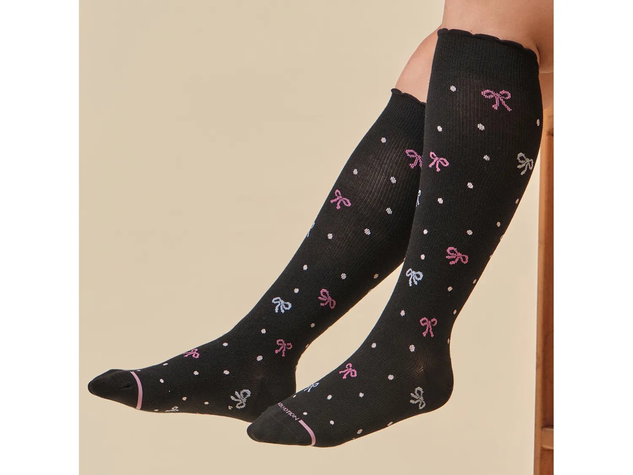 Bow Dot Women's Compression Knee Socks
