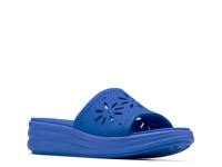 Cloudsteppers Drift Floral Wedge Sandal Blue view