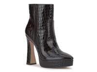 Nerix Platform Bootie Dark Brown Croc Print view