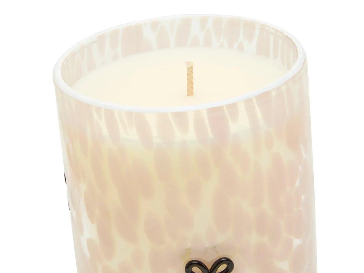 Pink & Black Bow Candle