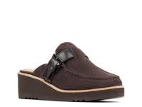 Elvesa Wedge Mule Dark Brown Suede view